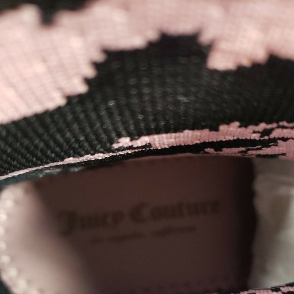 NIB JUICY COUTURE Women 9 Slip On High Top Knit Sneaker Shoes Pink Tie Dye Black - Picture 7 of 12